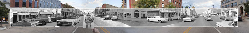 Panoramas of Lawrence from 1970 and 2012 